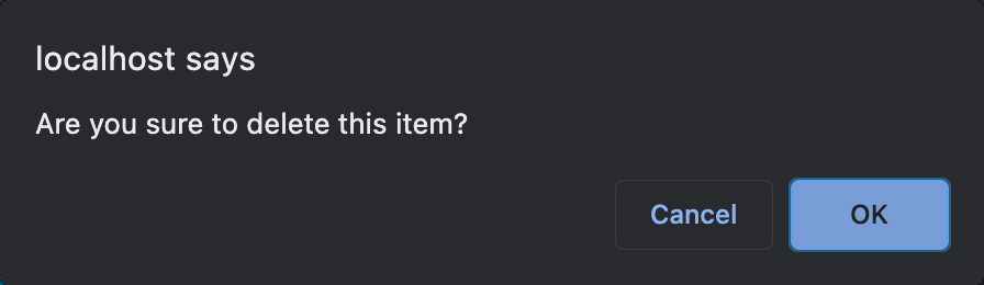 Delete confirm