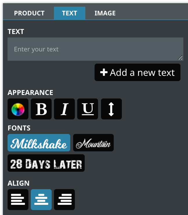 Fonts display