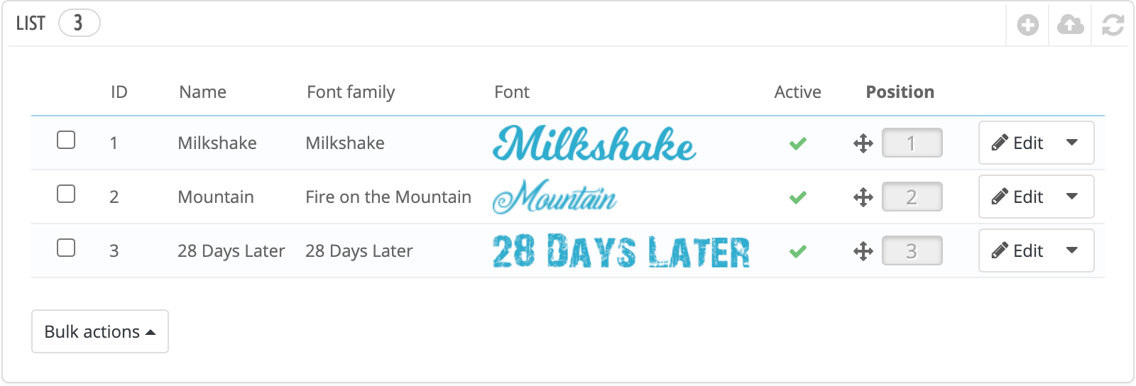 Fonts