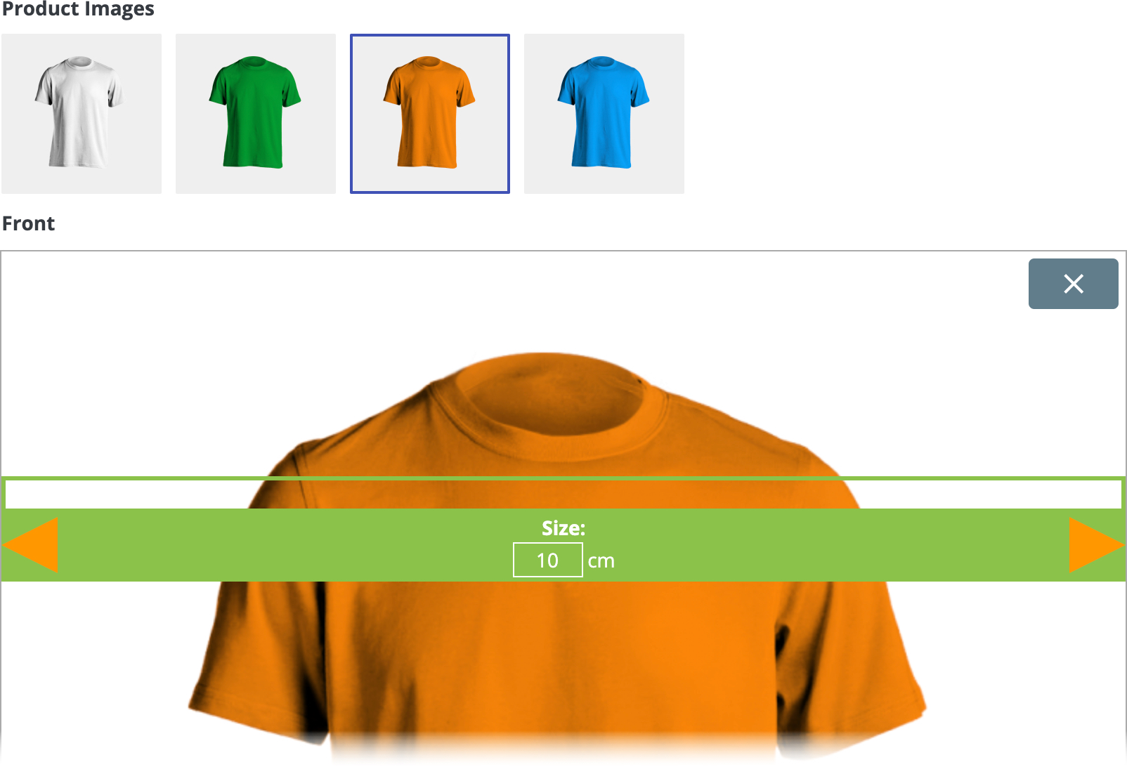 Real size images