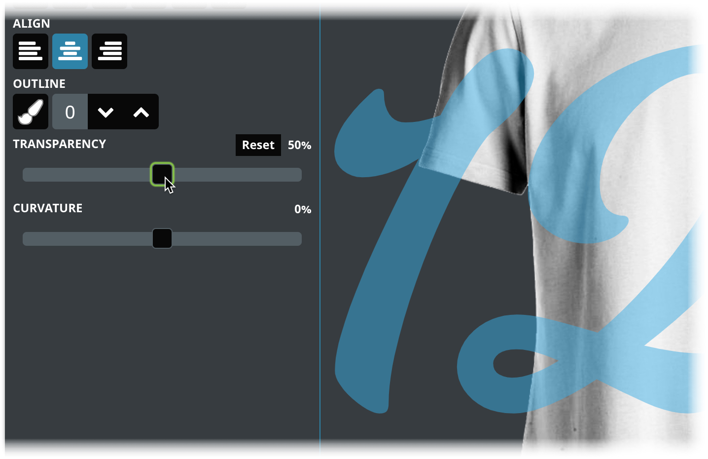 Text transparency